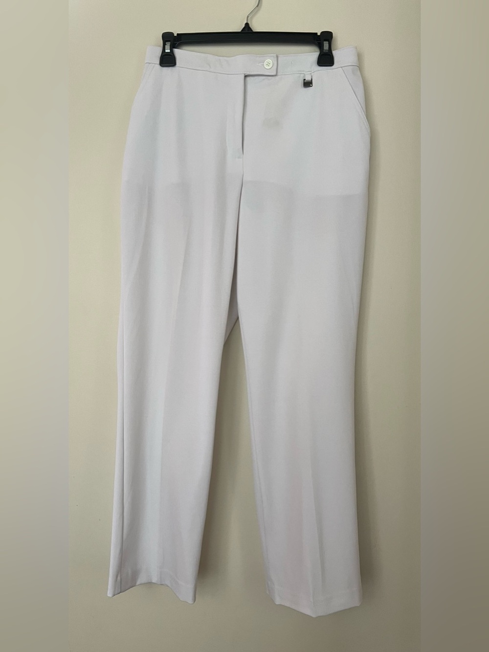 TanJay Women's White Straight-Leg Dress Trousers